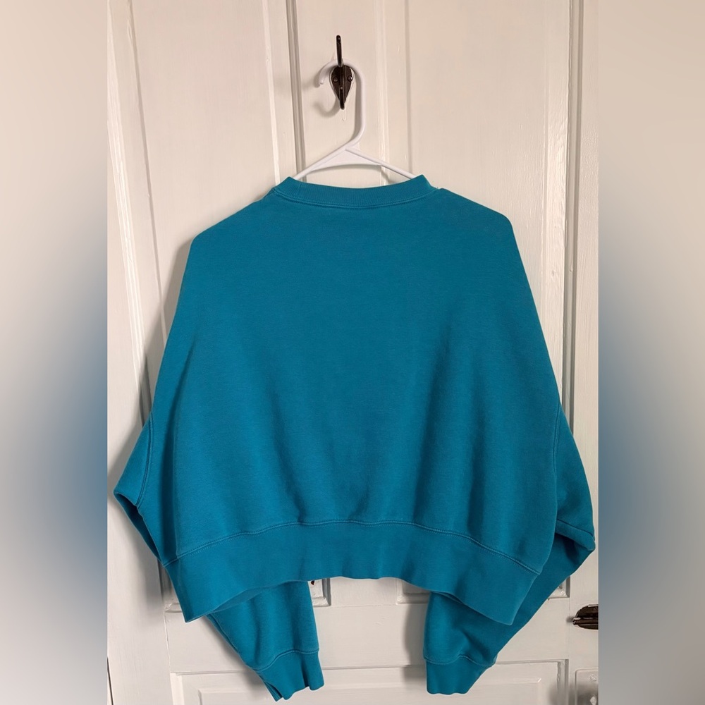 Nike Teal Oversized Cropped Crewneck - Picture 2 of 4